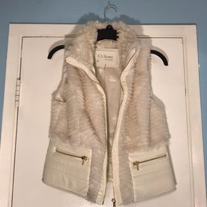 White puffy vest